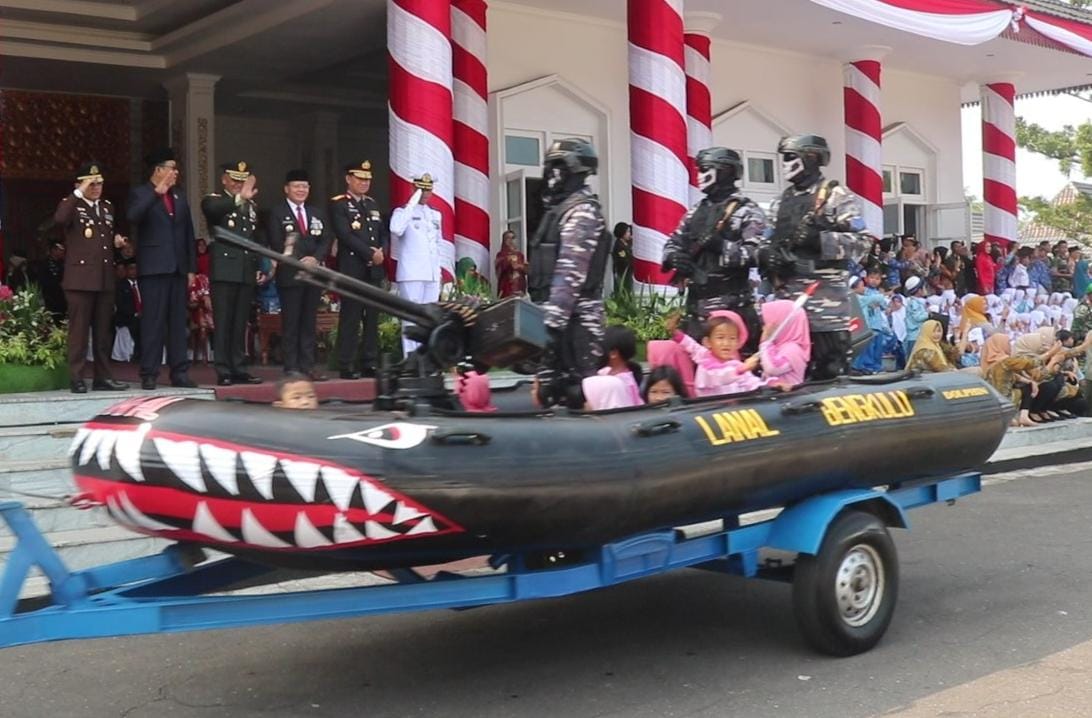 Defile Pasukan dan Alutsista Warnai Upacara HUT Ke-78 TNI di Provinsi Bengkulu