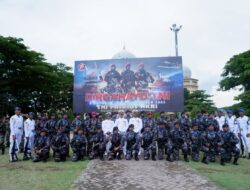 Prajurit Lanal Lhokseumawe Ikuti Pelaksanaan Upacara HUT Ke-78 TNI Tahun 2023 dI Lhokseumawe