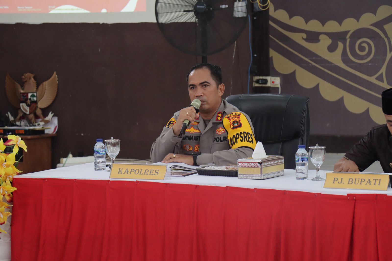 Rapat Koordinasi  Lintas Sektoral Dalam Rangka Operasi Kepolisian Terpusat Mantap Brata 2023-2024 Bertempat Di Aula Wira Asta Brata Polres Tebo