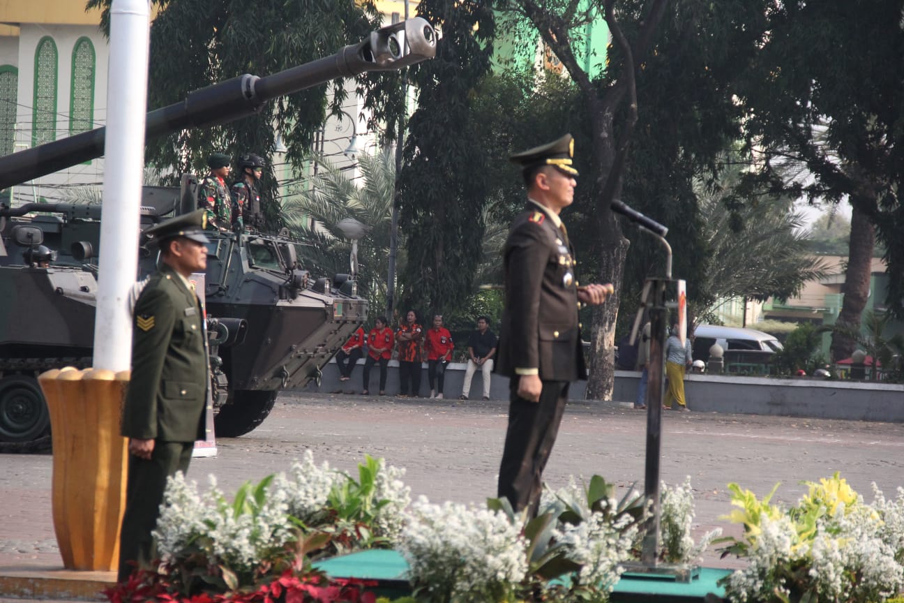 Kodim 0507/Bekasi Tampilkan Atraksi Memukau Dalam Gelaran Upacara Peringatan HUT ke-78 TNI