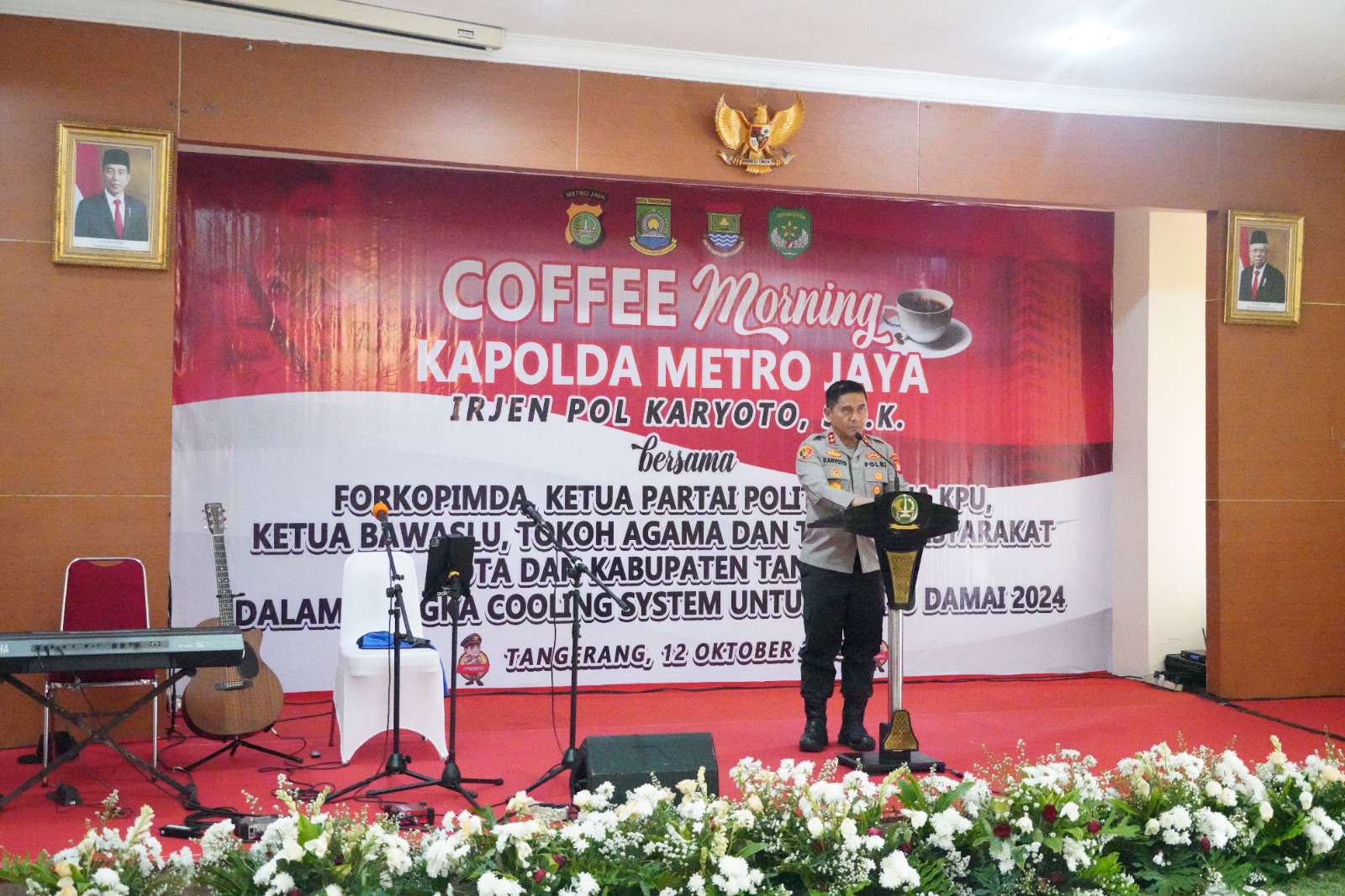 Coffee Morning Kapolda Metro Jaya Bersama Forkopimda, Penyelenggara Pemilu, Parpol, Tokoh Agama Dan Tokoh Masyarakat Tangerang Guna Perkuat Cooling System Menuju Pemilu Damai 2024