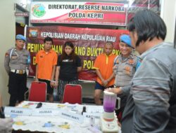 Ditresnarkoba Pplda Kepri Gelar Pemusnahan Sebanyak 535,35 Gram Barang Bukti Narkotika Jenis Sabu dan 127 Butir Obat Ekstasi