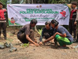 Dalam rangka HUT Humas Polri ke-72, Polda Jambi beserta Polres Jajaran laksanakan penanaman pohon secara serentak seluruh Indonesia