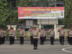 Polres Tebo Bersiap Amankan Pemilu 2024 Melalui Apel Pembukaan Latihan Pra Operasi Mantap Brata 2023-2024