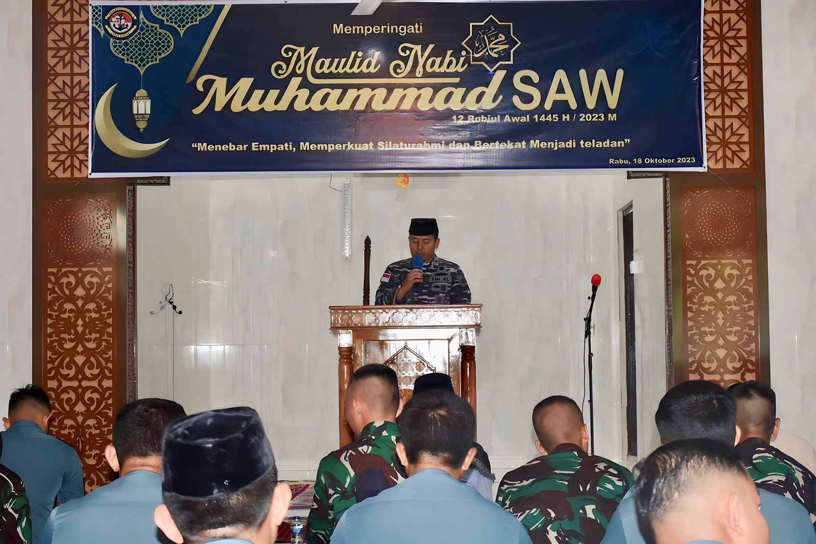 Lanal Bintan Peringati Maulid Nabi Muhammad SAW 12 Rabiul Awal 1445 H/2023 M