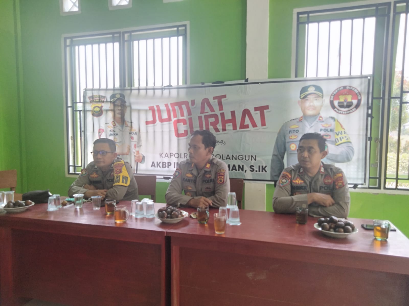 Kapolres Berharap Masyarakat Bersama Tiga Pilar di Desa Berkoordinasi Menyelesaikan Permasalahan Kamtibmas