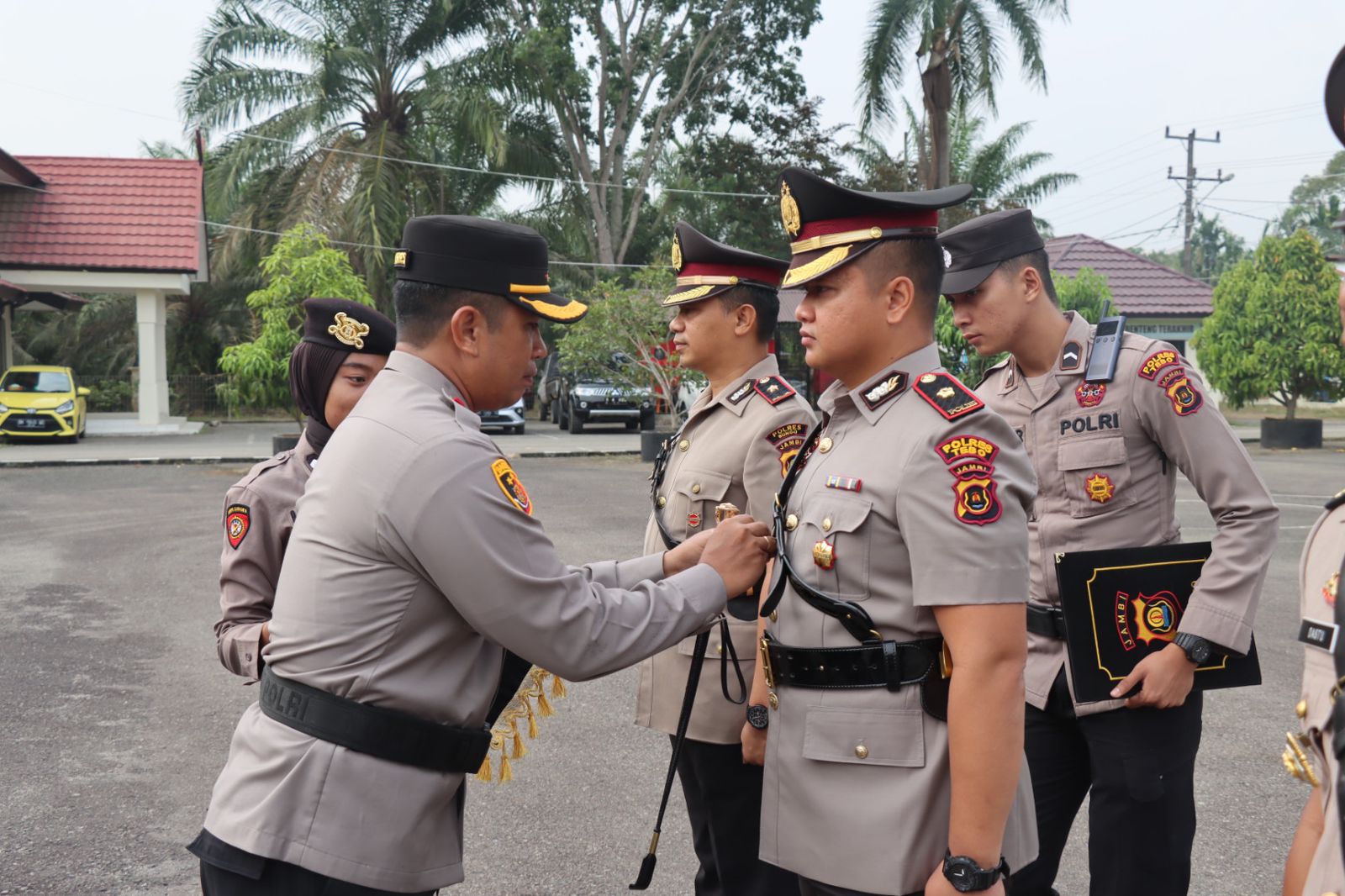 Kapolres Tebo Akbp I Wayan Arta Ariawan SH. S. Ik. MH Pimpin  Serah Terima Jabatan  Di Lingkungan Mapolres Tebo