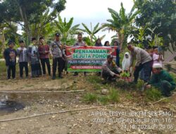 Polsek Pamenang Laksanakan penanaman Pohon Penghijauan,Jajaran Polsek Pamenang Edukasi Warga dan Himbau Larangan Membakar Lahan