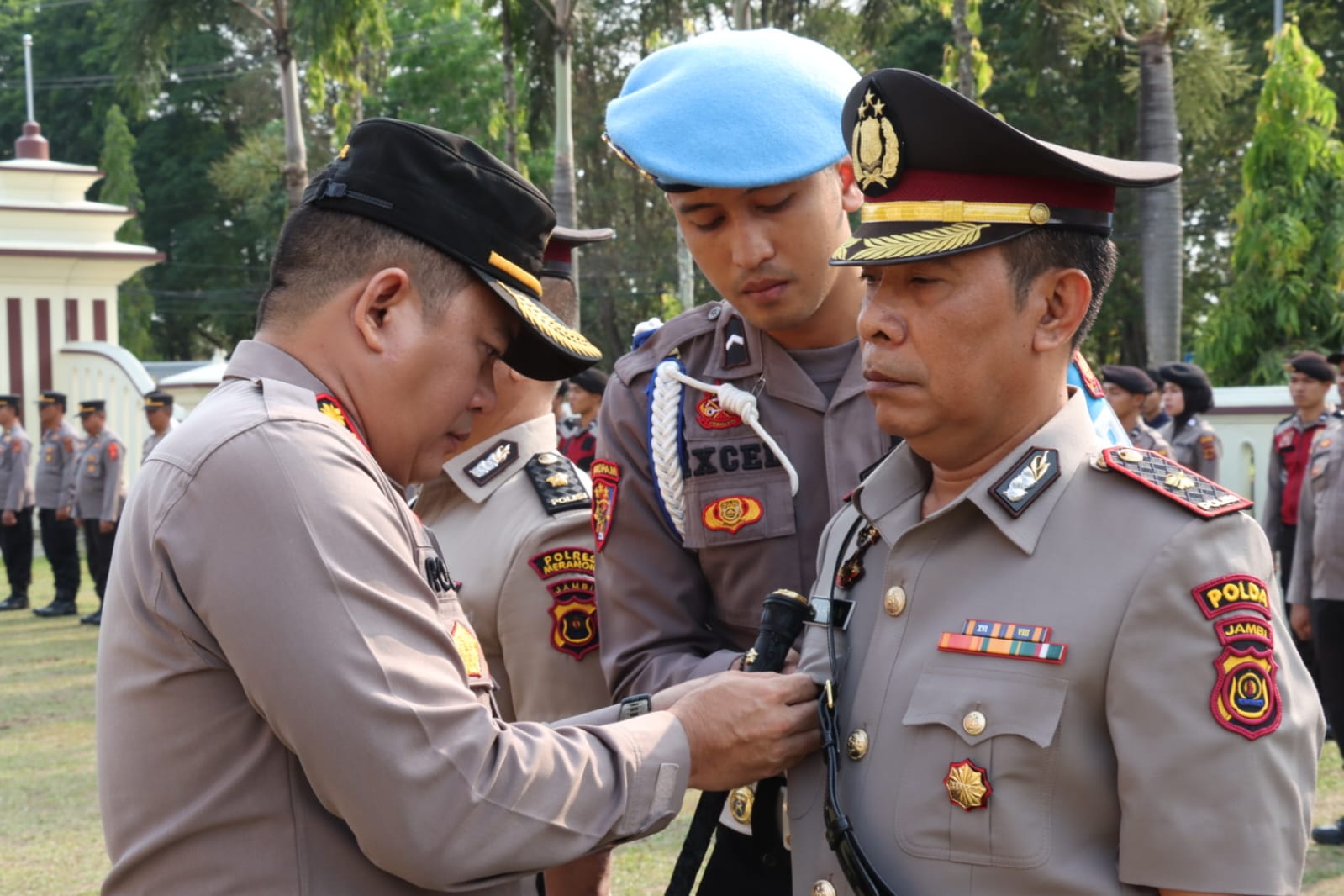 Akbp. Ruri Roberto. SH. S.IK., M.M. M.Tr. SOU Kapolres Merangin Pimpin Sertijab Kabag Ren Polres Merangin yang Akan Memasuki Masa Pensiun