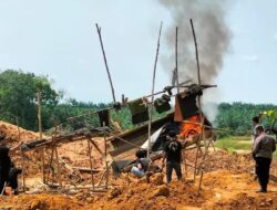 Jajaran Polsek Tabir Razia Tempat Aktivitas PETI di Dusun Mekar Sari