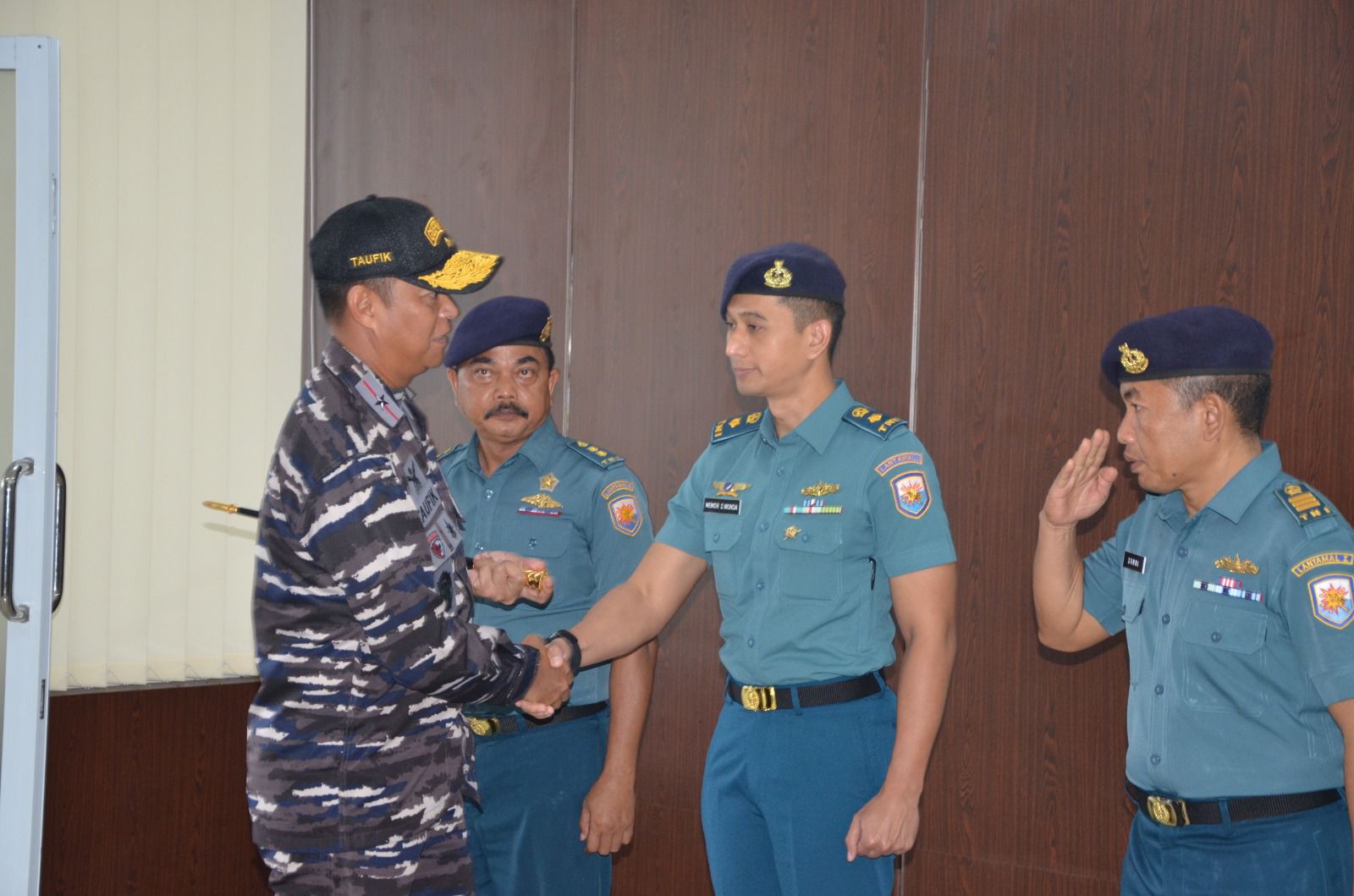 Danlanal Dumai Sambut Kedatangan Danguspurla Koarmada I di Mako Lanal Dumai