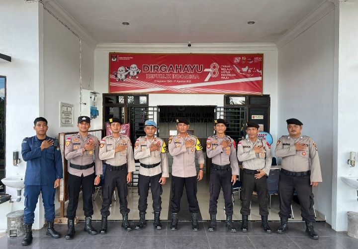 Operasi Mantab Brata Seligi 2023-2024, Polres Bintan Jaga Ketat Kantor KPU Bintan