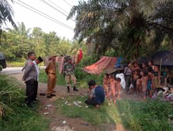 Babinkamtibmas Desa Bernai Silaturahmi ke Pemukiman SAD berikan Himbauan Kamtibmas