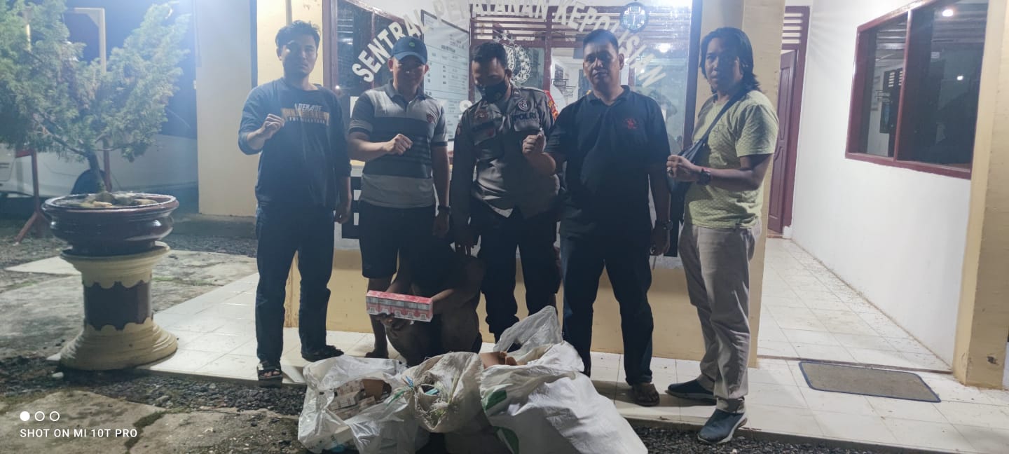 Usai Gasak Rokok Dengan Nilai Puluhan Juta Rupiah, Seorang Pelaku Tak Berkutik Saat Diringkus Unit Reskrim Polsek Sungai Manau