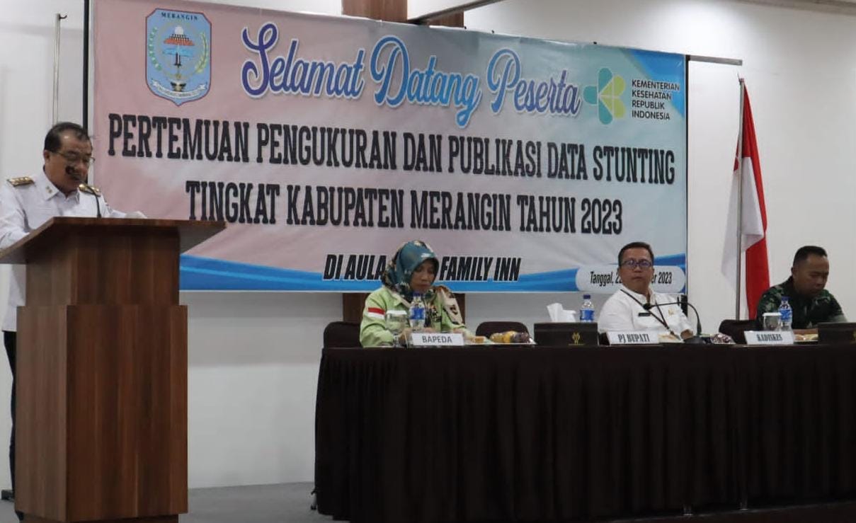 H Mukti Buka Pertemuan Pengukuran Data Stunting 2023 TPPS Merangin Bahu Membahu Percepat Penurunan Stunting