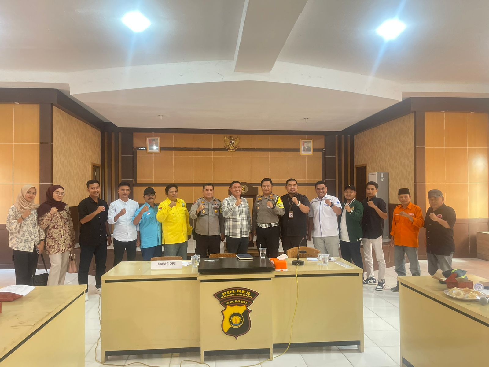 Tahapan Kampanye Dimulai, Karendal Ops OMB Polres Sarolangun Pimpin Rakor FGD Bersama LO Partai Politik.