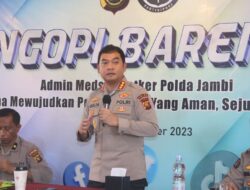 Wujudkan Pemilu 2024 Aman dan Damai, Kabid Humas Ngopi Bareng Admin Medsos Satker Polda Jambi*