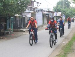 Prajurit Lanal Lhokseumawe Gelar Gowes Gembira Sambut Hari Armada RI Tahun 2023