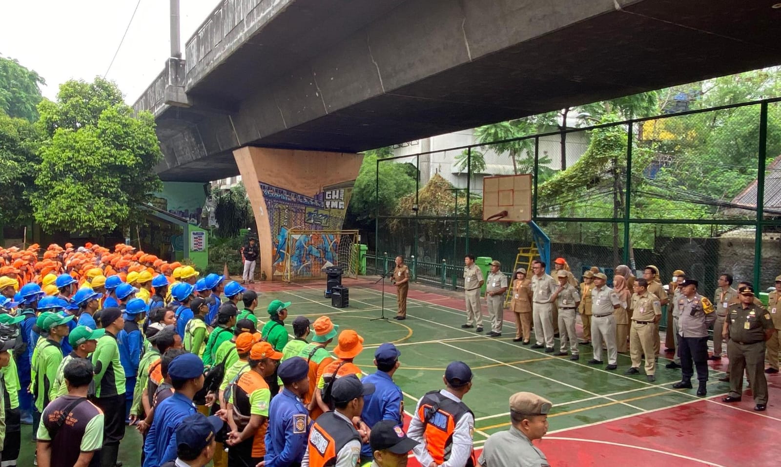 Apel Kesiapsiagaan Menghadapi Musim Penghujan di Wilayah Menteng