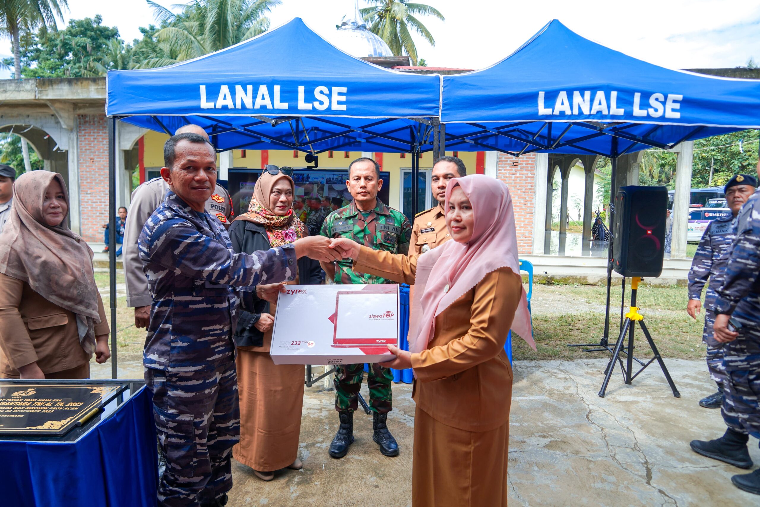 Lanal Lhokseumawe Resmikan KBN TNI AL Tahun 2023 di Peudada Kabupaten Bireun