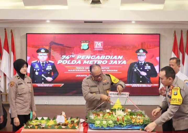 Polres Metro Jakarta Utara Adakan Acara Syukuran Dalam Rangka Hari Ulang Tahun Polda Metro Jaya Ke-74 Tahun 2023