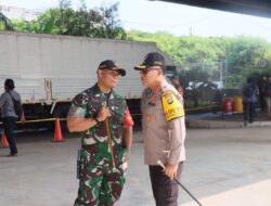 Kapolres Metro Metro Jakut dan Dandim 0502/JU Tinjau Pengamanan Kegiatan Peresmian Stasiun Pompa Ancol Oleh RI 1