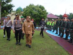 Ditengah Guyuran Hujan Polres Sarolangun Laksanakan Apel Gelar Pasukan Operasi Kepolisian Terpusat Lilin-2023