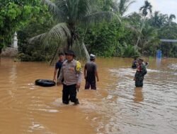 Kapolsek Pelepat,Curah Hujan Deras Intensitas Lama 300 rumah Terendam di Wilayah Hukumnya