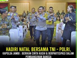 Sinergitas  TNI – Polri Di jambi Semakin Erat Dengan Digelarnya Perayaan Natal Bersama  Untuk seluruh Personel Polda Jambi Dan Korem 042/Gapu