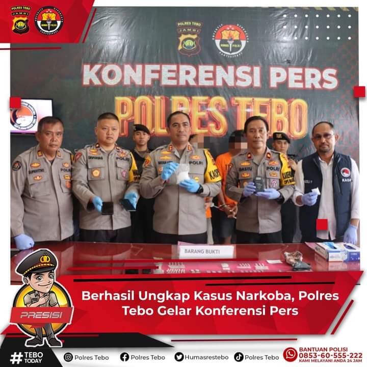 Polres Tebo  Berhasil Menanggani Peredaran Narkoba Di Wilayah Kab. Tebo