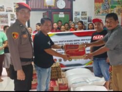 Polri dan Aliansi Ormas Kabupaten Landak Salurkan Bantuan Sosial Bagi Korban Banjir