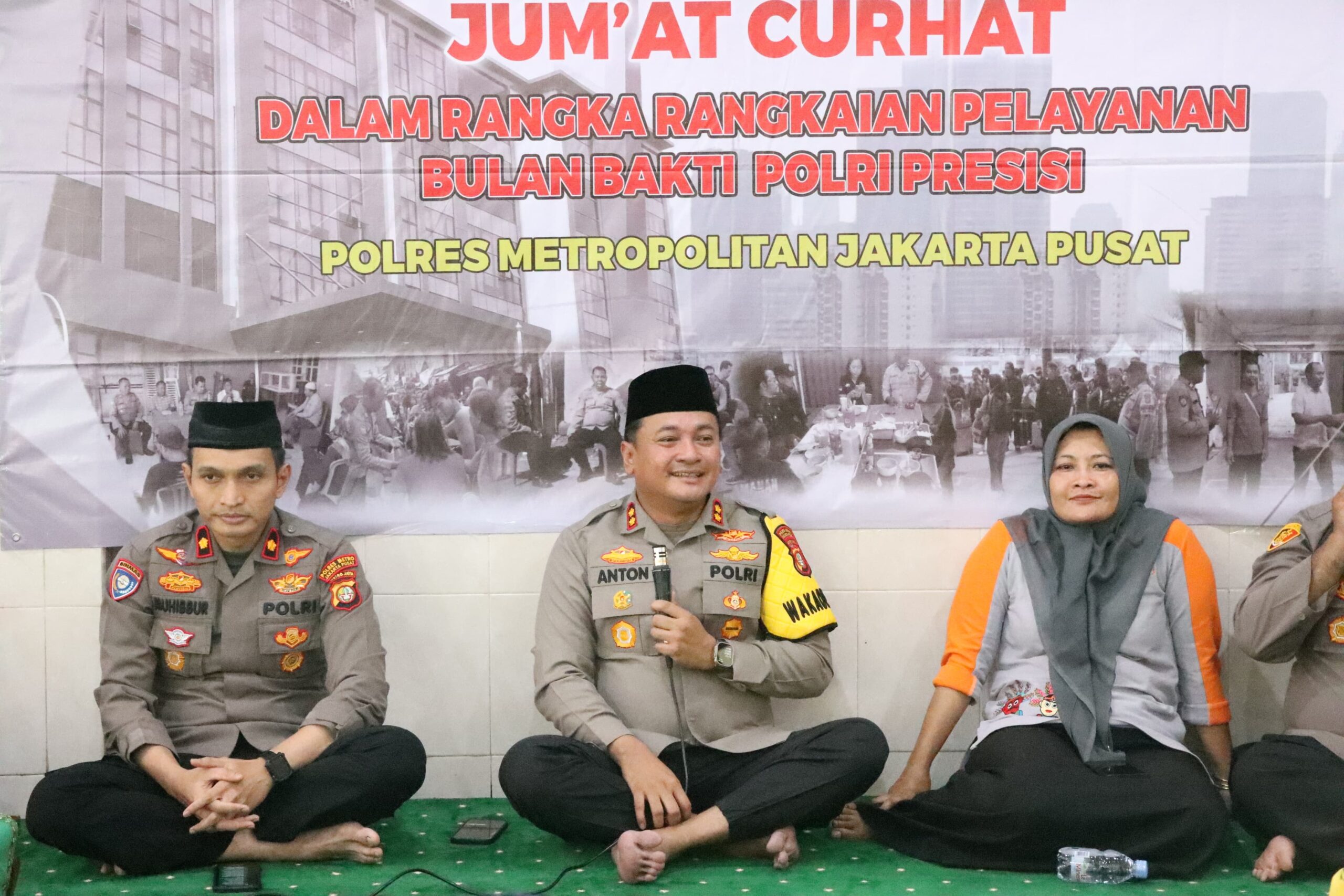 Polres Metro Jakarta Pusat Gelar Jumat Curhat Plus Serap Aspirasi Warga