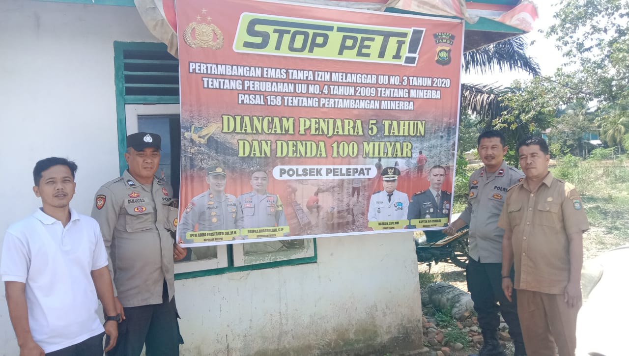 Kapolsek Pelepat,Himbauan Pelarangan Aktivitas PETI, Setiap Pelanggar Perundang Undangan Tentu mendapat sanksinya