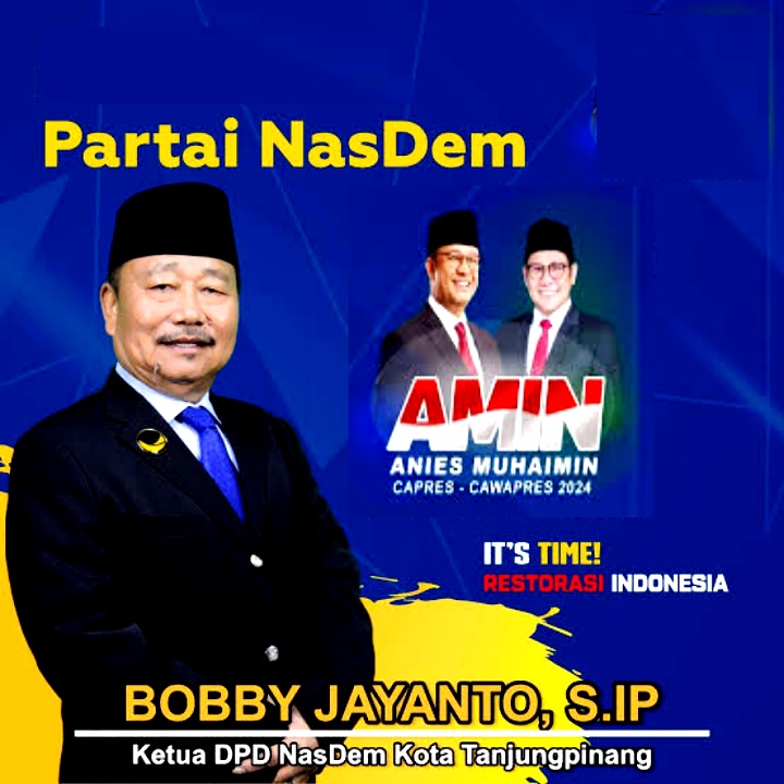 Ketua Komisi I DPRD Kepri, Bobby Jayanto, menghadiri Parade Obor Demokrasi Pemilu 2024 yang diselenggarakan oleh Badan Pengawas Pemilu Bawaslu Tanjungpinang