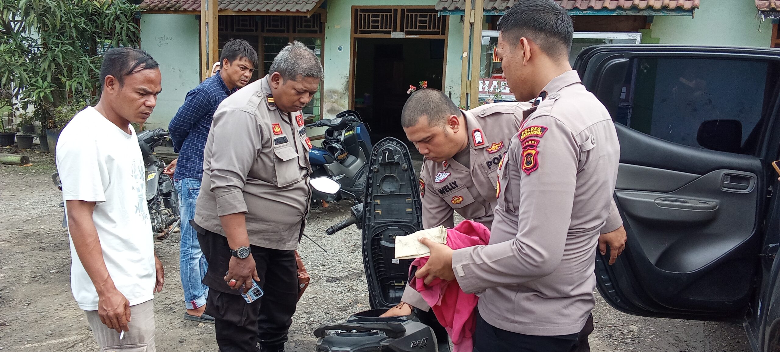 Patroli Samapta Polres Merangin dapati Insident laka lantas didesa Mensango