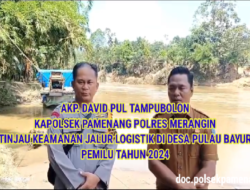 Akp. David. P.U.L. Tampubolon Laksanakan Koordinasi Percepatan dan Keamanan Pra hingga Pasca Pemilu di Desa Pulau Bayur