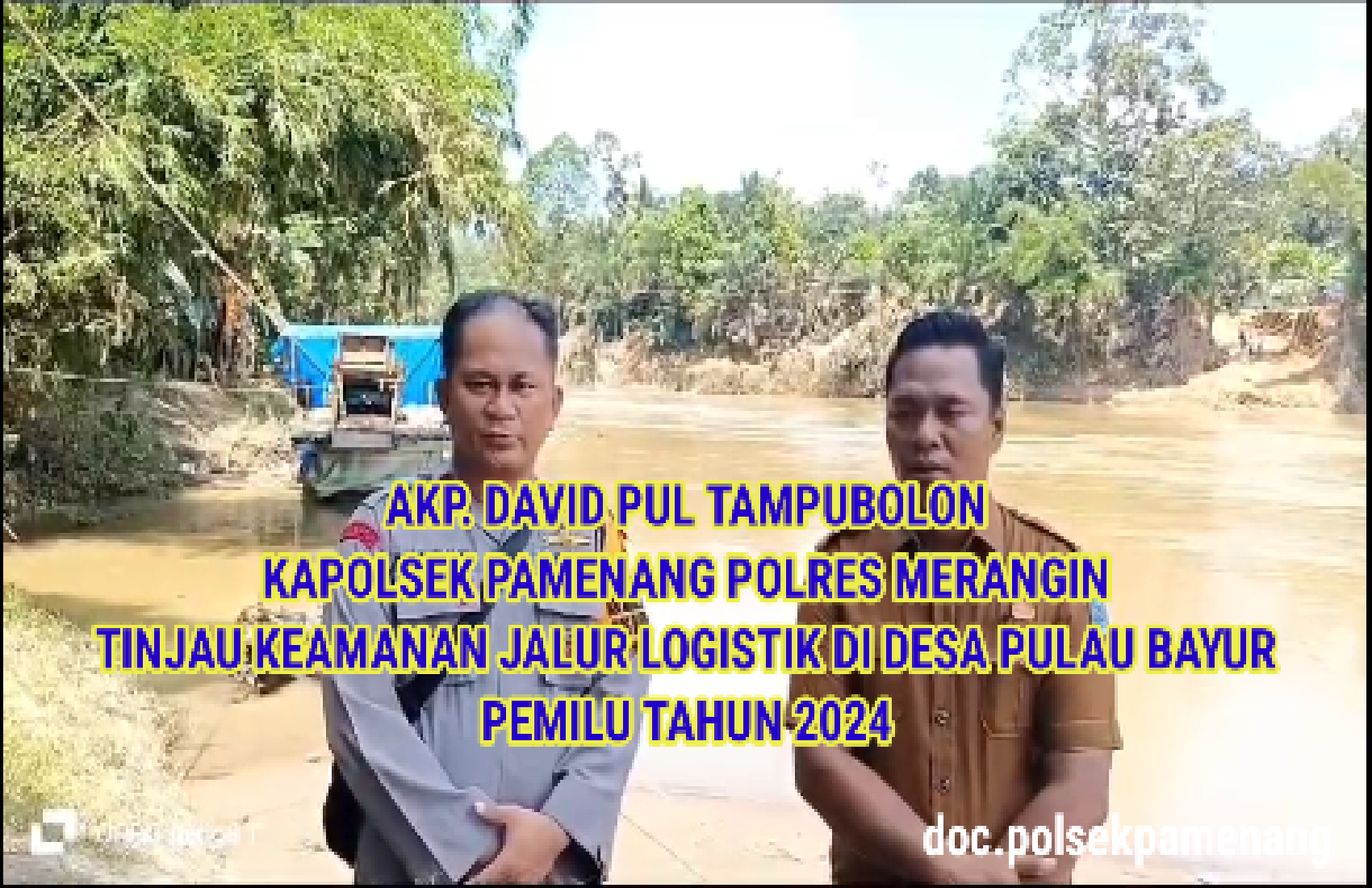 Akp. David. P.U.L. Tampubolon Laksanakan Koordinasi Percepatan dan Keamanan Pra hingga Pasca Pemilu di Desa Pulau Bayur