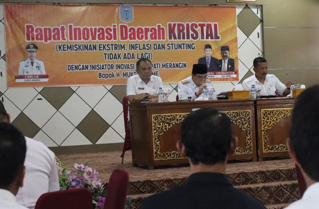 Pj Bupati Pimpin Rapat inovasi Daerah KRISTAL H Mukti Berharap Merangin Bebas Kemiskinan Ekstrim, Infklasi dan Stunting