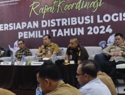 Pj Bupati didampingi Kapolres Cek Sarana Pendistribusian Logistik Pemkab Merangin dan Gelar Rakor Persiapan Pemilu 2024