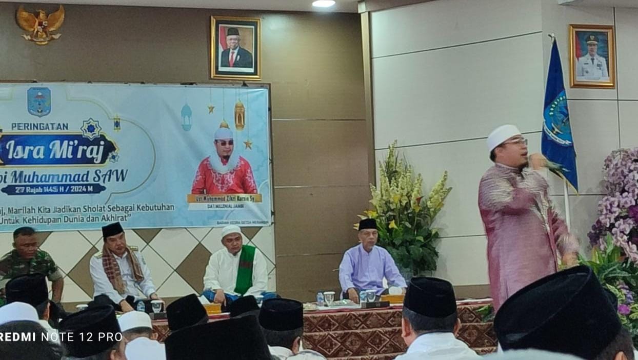 H Mukti Ajak Tingkatkan Shalat Pemkab Merangin Gelar Peringatan Isra Mi’raj Nabi Muhammad SAW