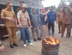 Sebanyak 6.544 Surat Suara dimusnahkan dengan cara diBakar dalam Drum