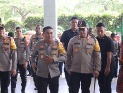 Kapolres Metro Jakarta Utara bersama Dandim 0502/JU melaksanakan Pengamanan Kunjungan RI 1 di Ecovention Ancol Pademangan Jakarta Utara