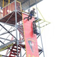 Peresmian tower latihan Satbrimob Polda Jambi dilakukan di Lapangan Satbrimob Polda Jambi.