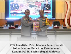 STIK Lemdiklat Polri lakukan Penelitian di Polres Madiun Kota Atas Keteladanan Komjen Pol M. Yasin sebagai Pahlawan Nasional