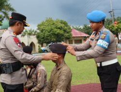 Polres Sarolangun Lakukan Kegiatan Pembinaan Tradisi Penerimaan Bintara Remaja