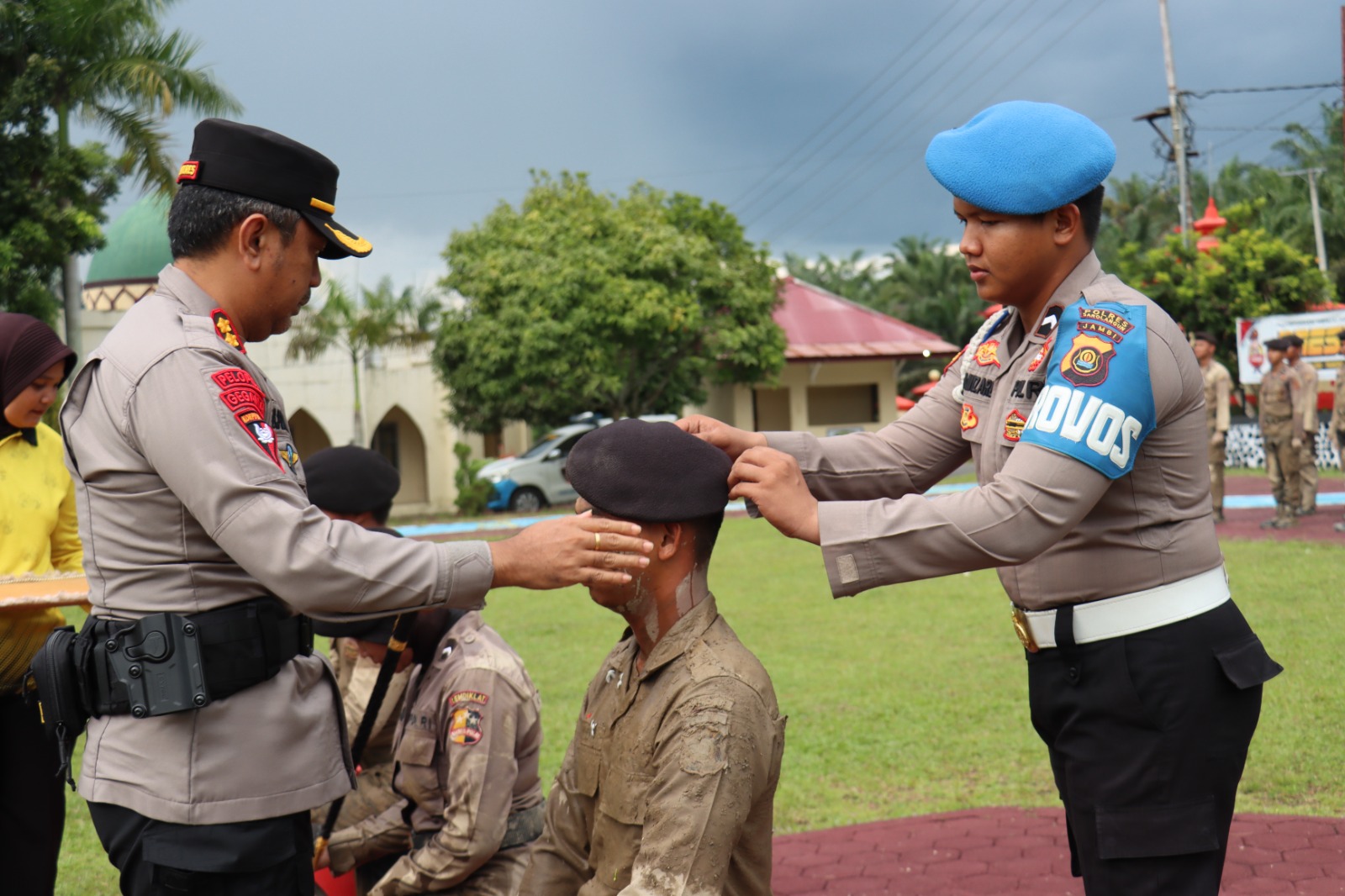 Polres Sarolangun Lakukan Kegiatan Pembinaan Tradisi Penerimaan Bintara Remaja