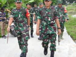 Danrem 051/Wkt Tinjau Pelaksanaan TMMD ke- 119 di Desa Karang Mukti Kab. Bekasi