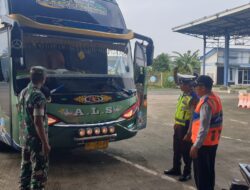 Jelang Mudik Lebaran, Sat Lantas Polres Sarolangun bersama Kementrian Ditjen Hubdat, Dishub dan TNI Lakukan Ramp Check