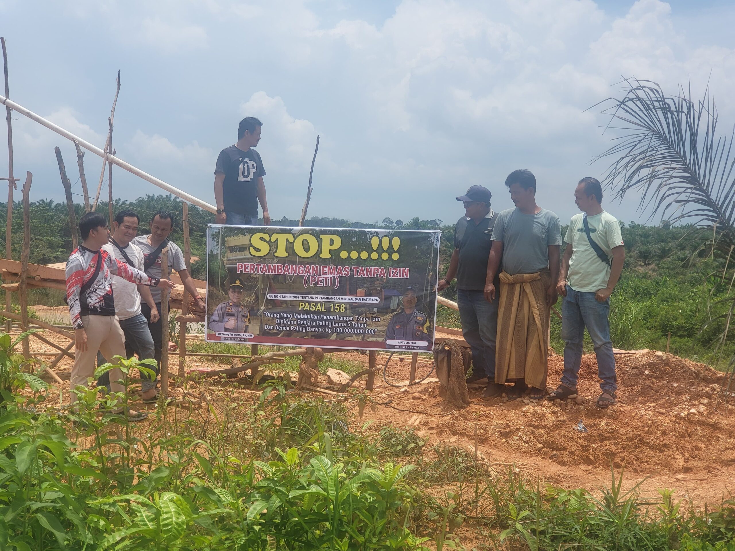 Polsek Tabir Laksanakan Himbauan dan Edukasi warga atas Laporan Exploitasi mineral Ilegal di Desa Tambang Baru