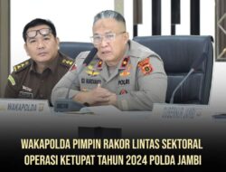 Polda Jambi Menggelar Rapat Koordinasi Lintas Sektoral Bersama Forkopimda Provinsi Jambi Menjelang Pelaksanaan Ketupat Tahun 2024 Di Gedung Siginjai Polda Jambi